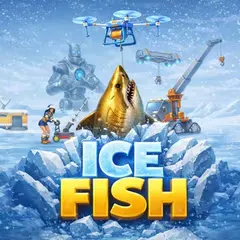 Ice Fishing mit Eisloch und Angel